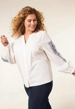 Outlet Miss Etam Blouse details wit Off white