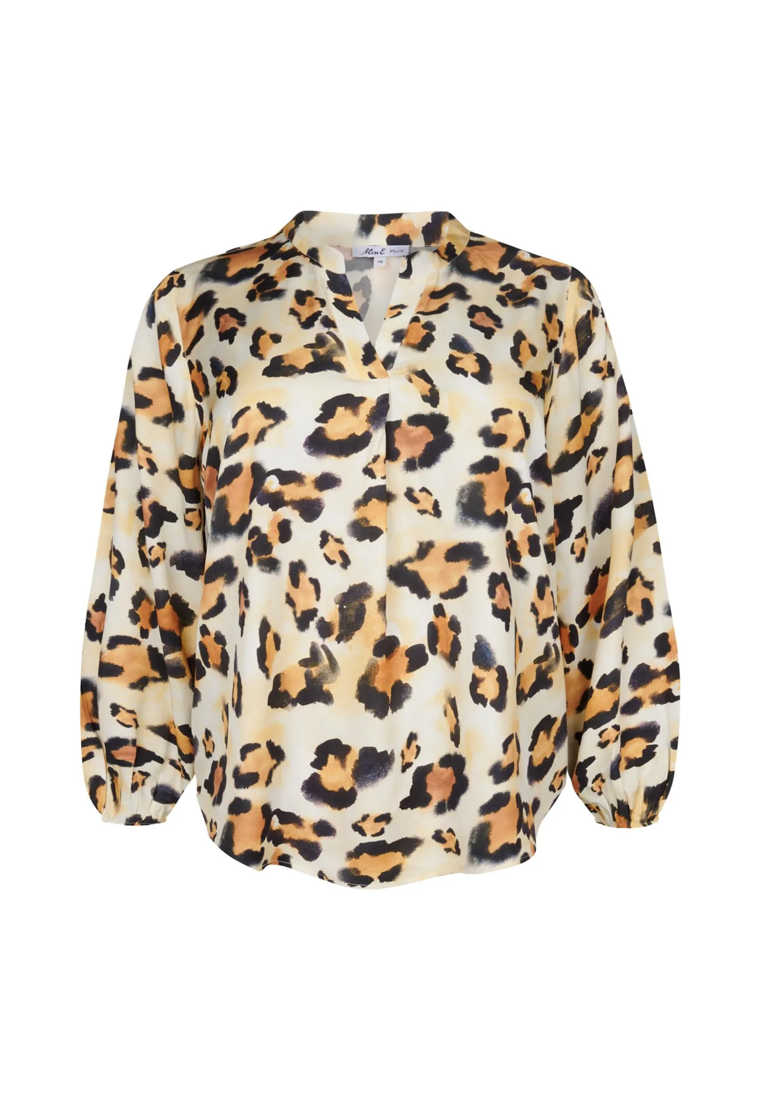 Miss Etam Blouse glans print naturel Multi offwhite