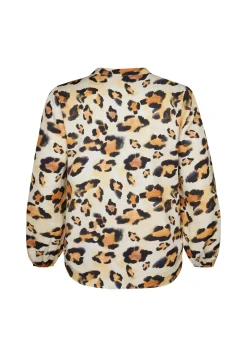 Miss Etam Blouse glans print naturel Multi offwhite
