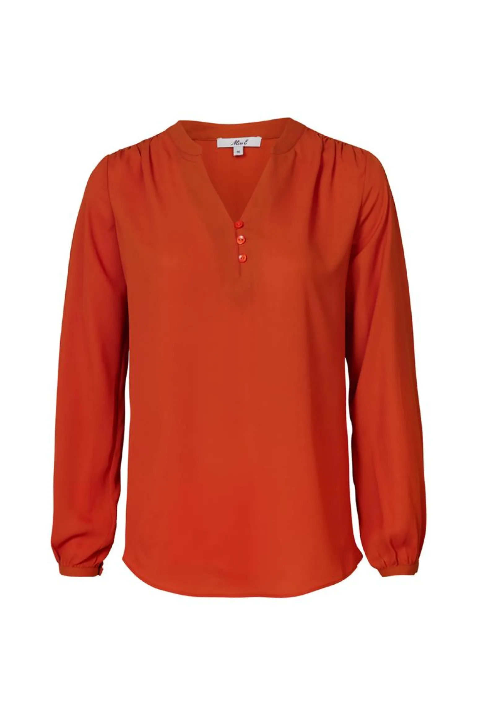 Outlet Miss Etam Blouse knoop bruin Henna