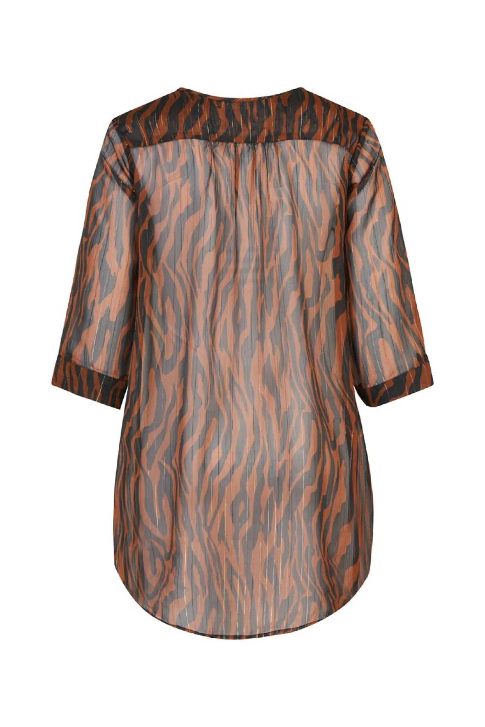 New Miss Etam Blouse 'Laureen' print bruin Multi mocca