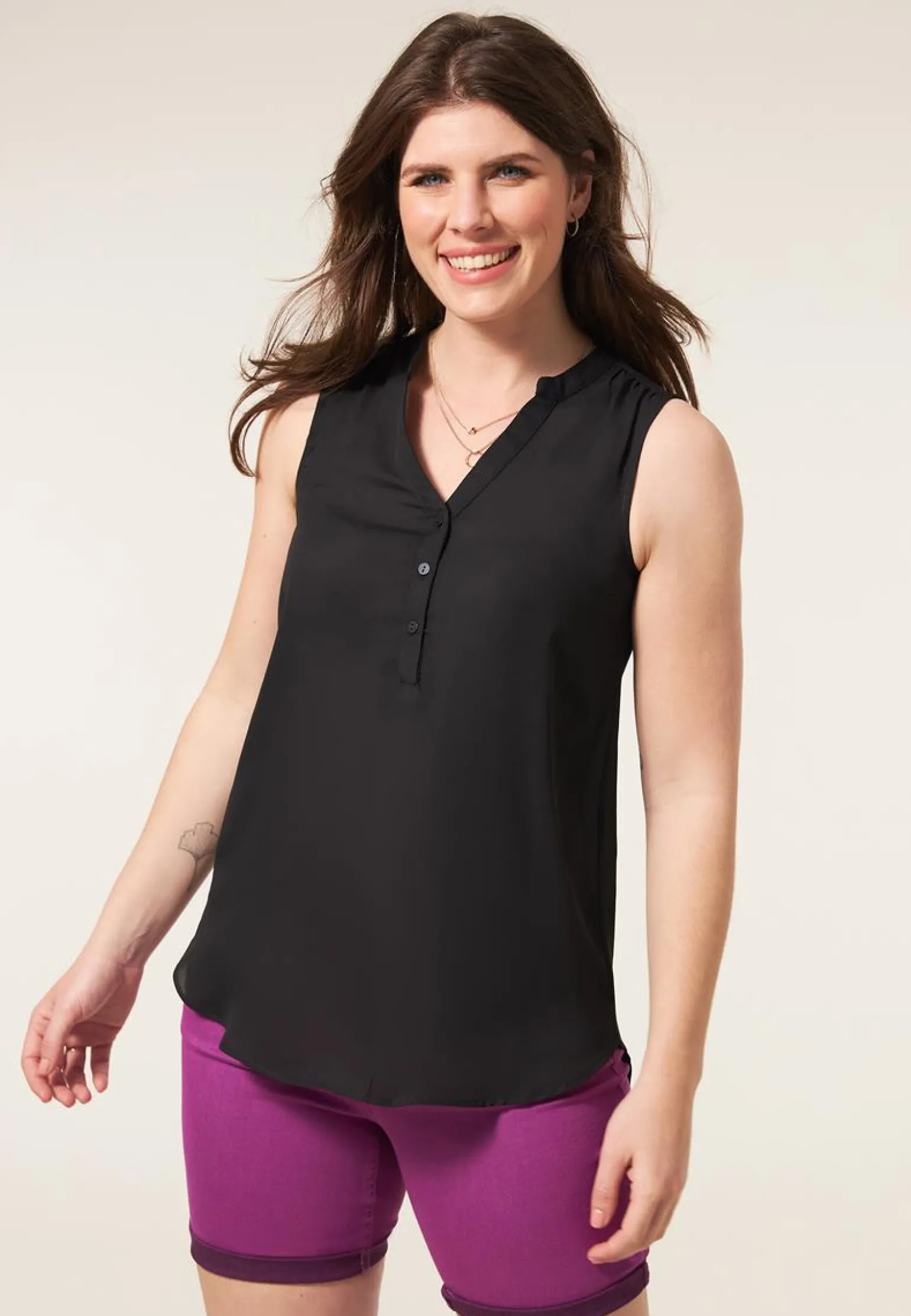 Online Miss Etam Blouse mouwloos Zwart