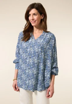 Clearance Miss Etam Blouse print blauw Multi blauw