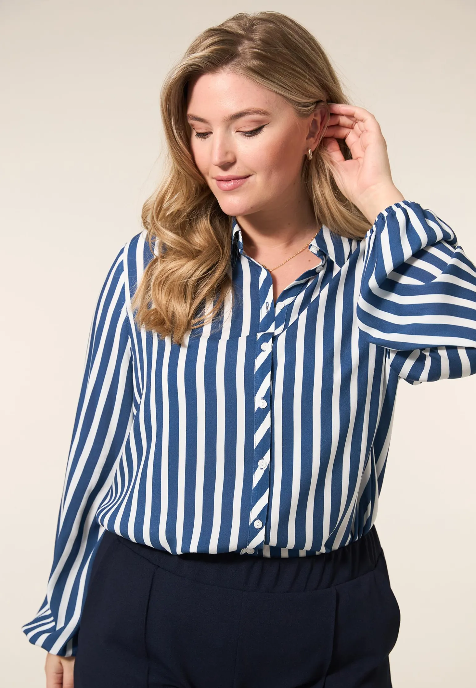 Best Miss Etam Blouse print blauw Multi stone blue