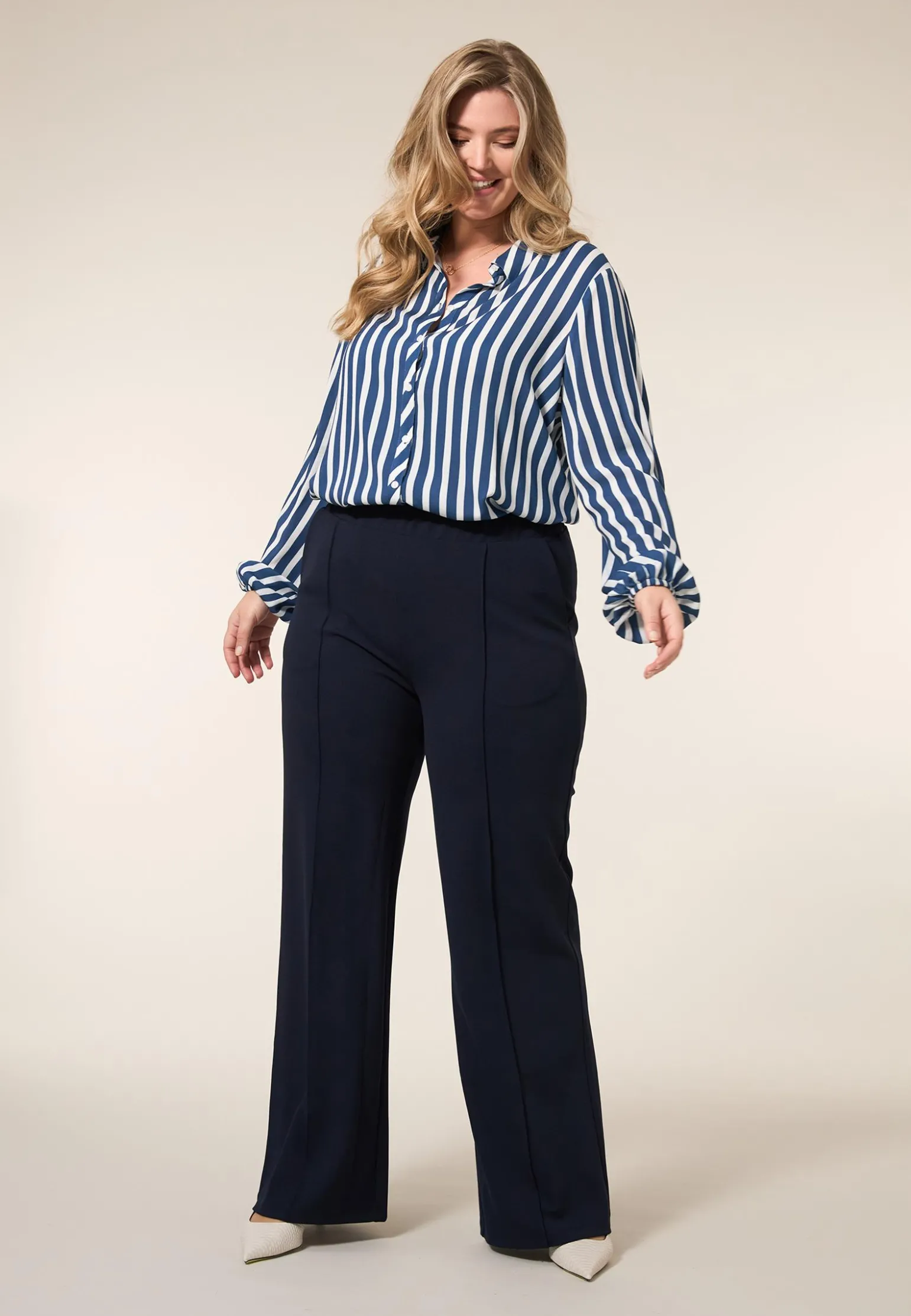 Best Miss Etam Blouse print blauw Multi stone blue
