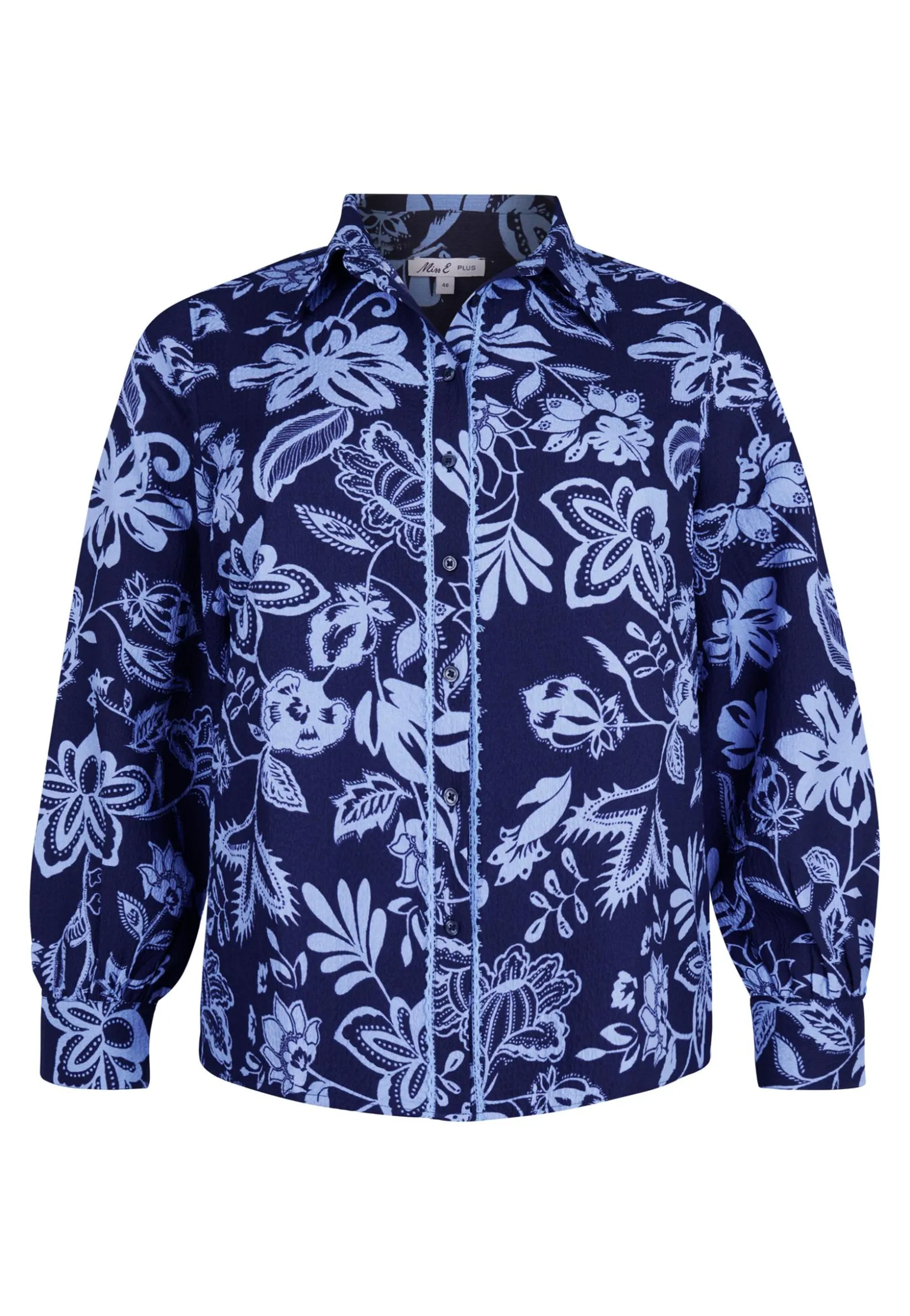 Best Miss Etam Blouse print blauw Multi donker blue