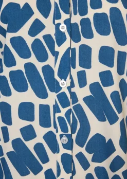 Outlet Miss Etam Blouse print blauw Multi kingblue