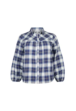 Clearance Miss Etam Blouse print blauw Multi donker blue