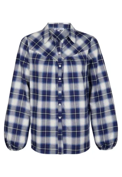 Outlet Miss Etam Blouse print blauw Multi donker blue