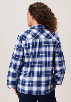 Outlet Miss Etam Blouse print blauw Multi donker blue