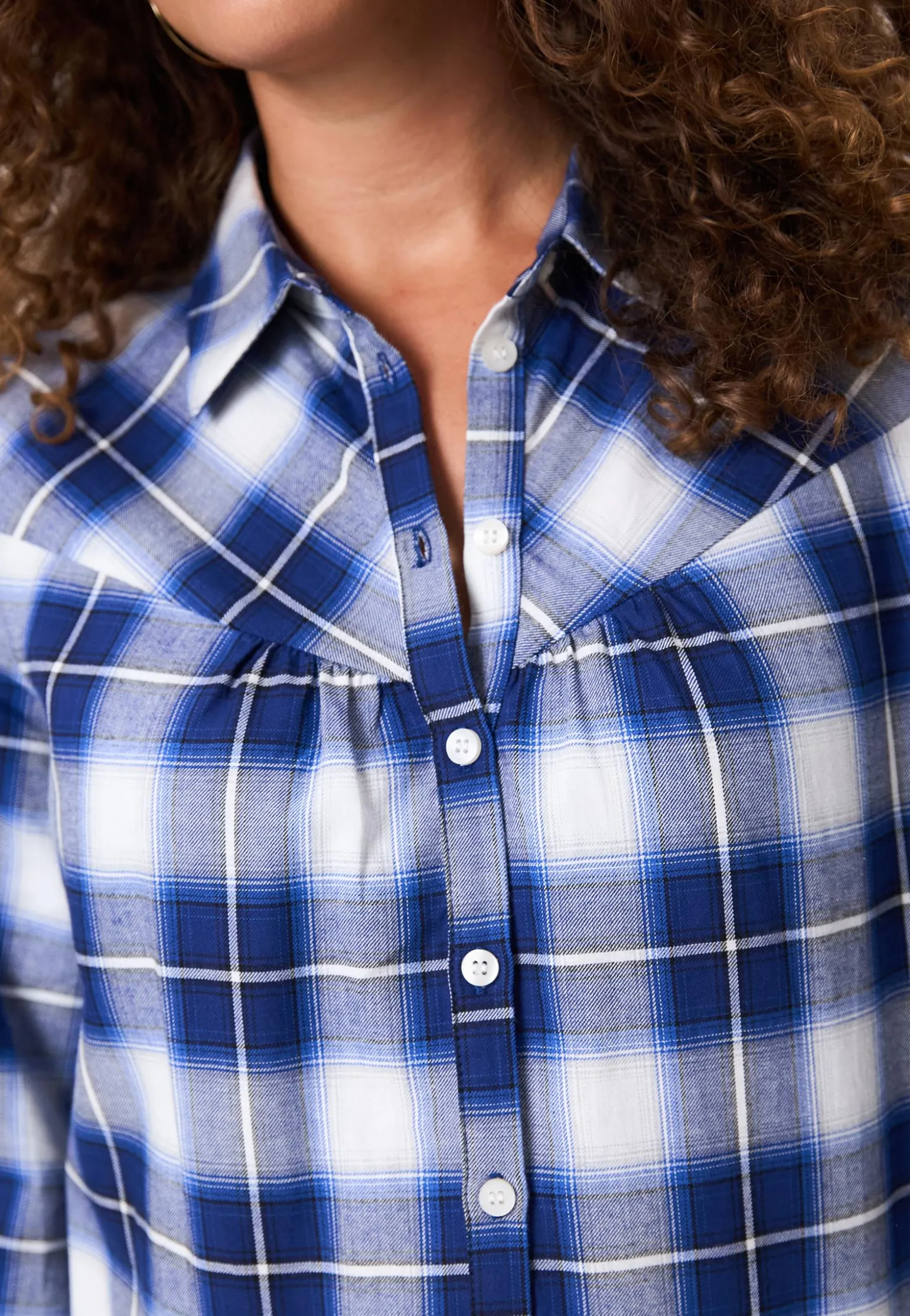 Outlet Miss Etam Blouse print blauw Multi donker blue