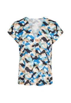 Best Miss Etam Blouse print blauw Multi soft aqua