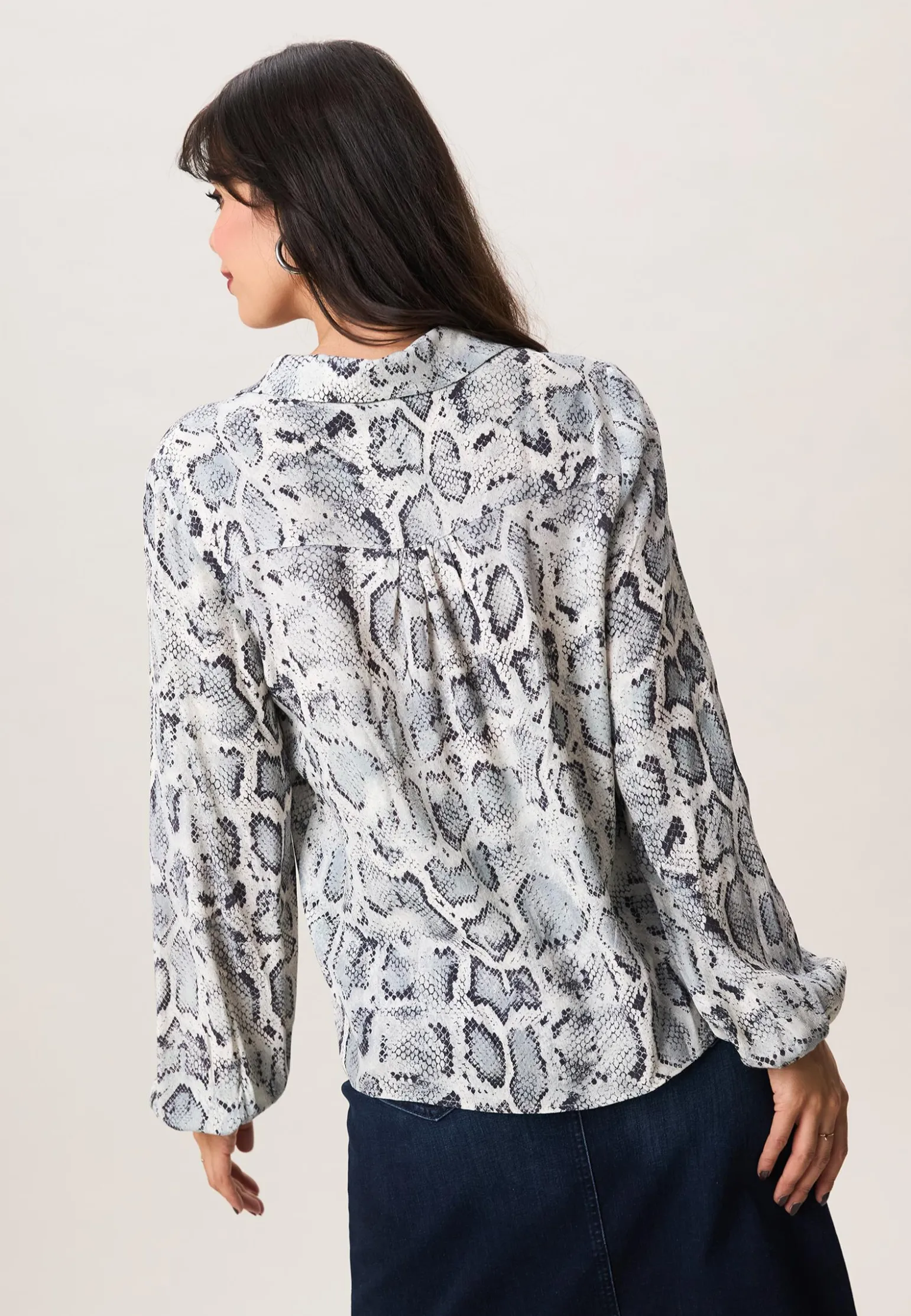 Clearance Miss Etam Blouse print grijs Multi grey
