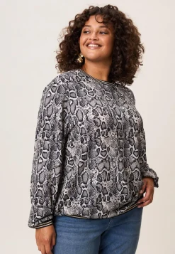 Hot Miss Etam Blouse print grijs Multi dark neutral