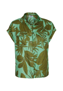 Hot Miss Etam Blouse print groen Multi dark mint