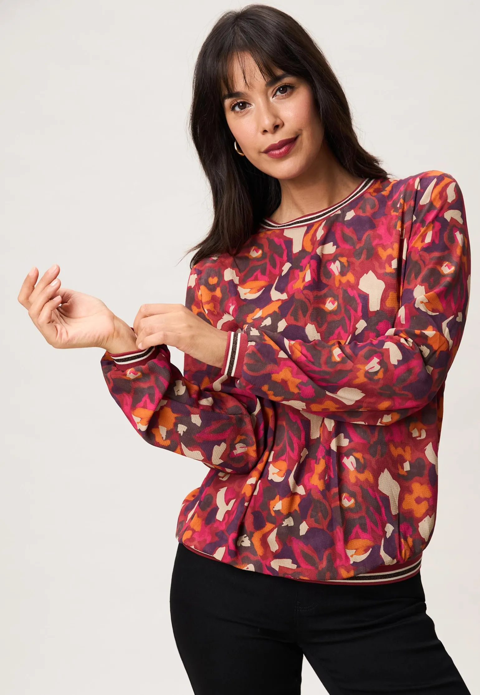 Best Miss Etam Blouse print rood Multi burned orange