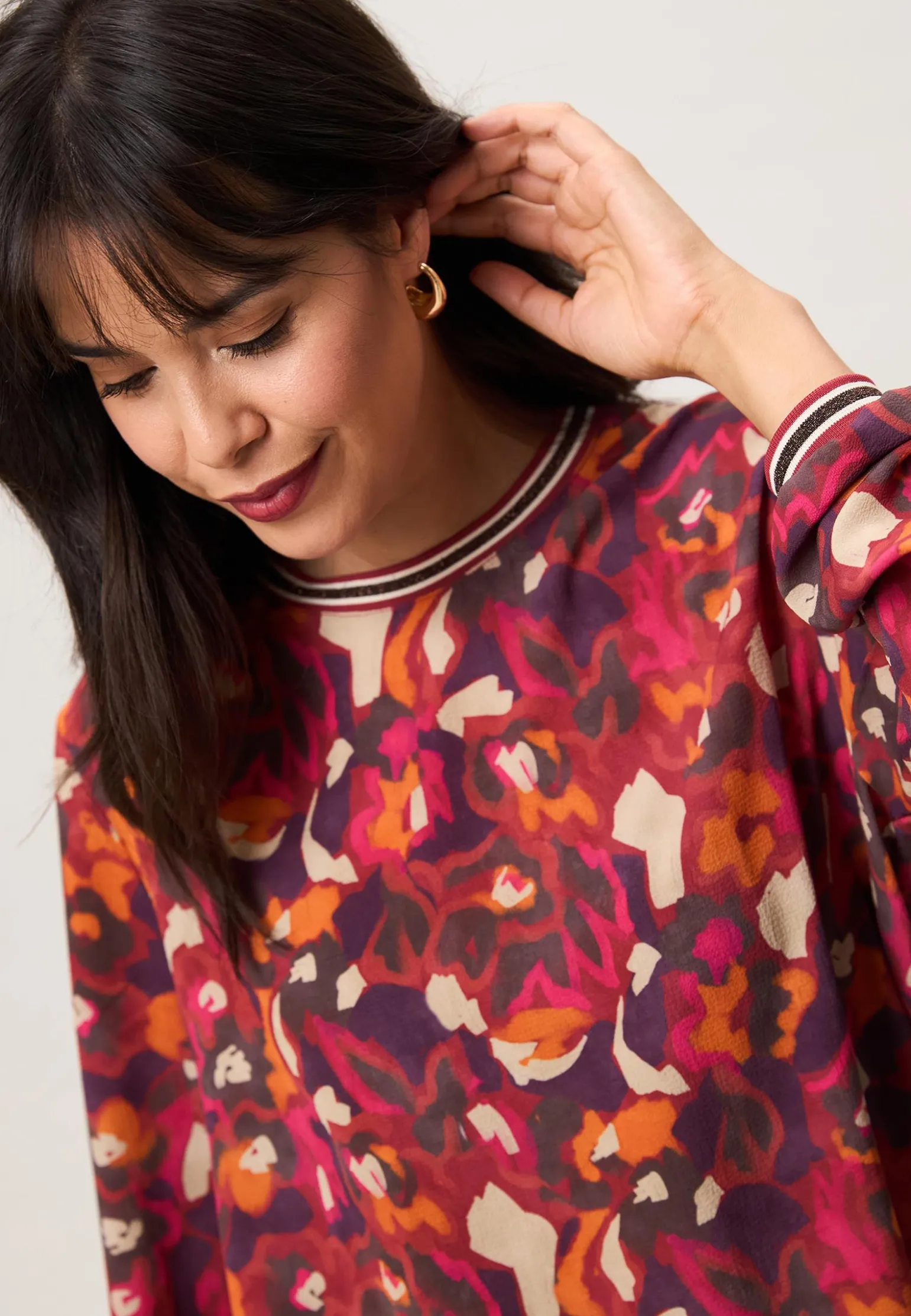 Best Miss Etam Blouse print rood Multi burned orange