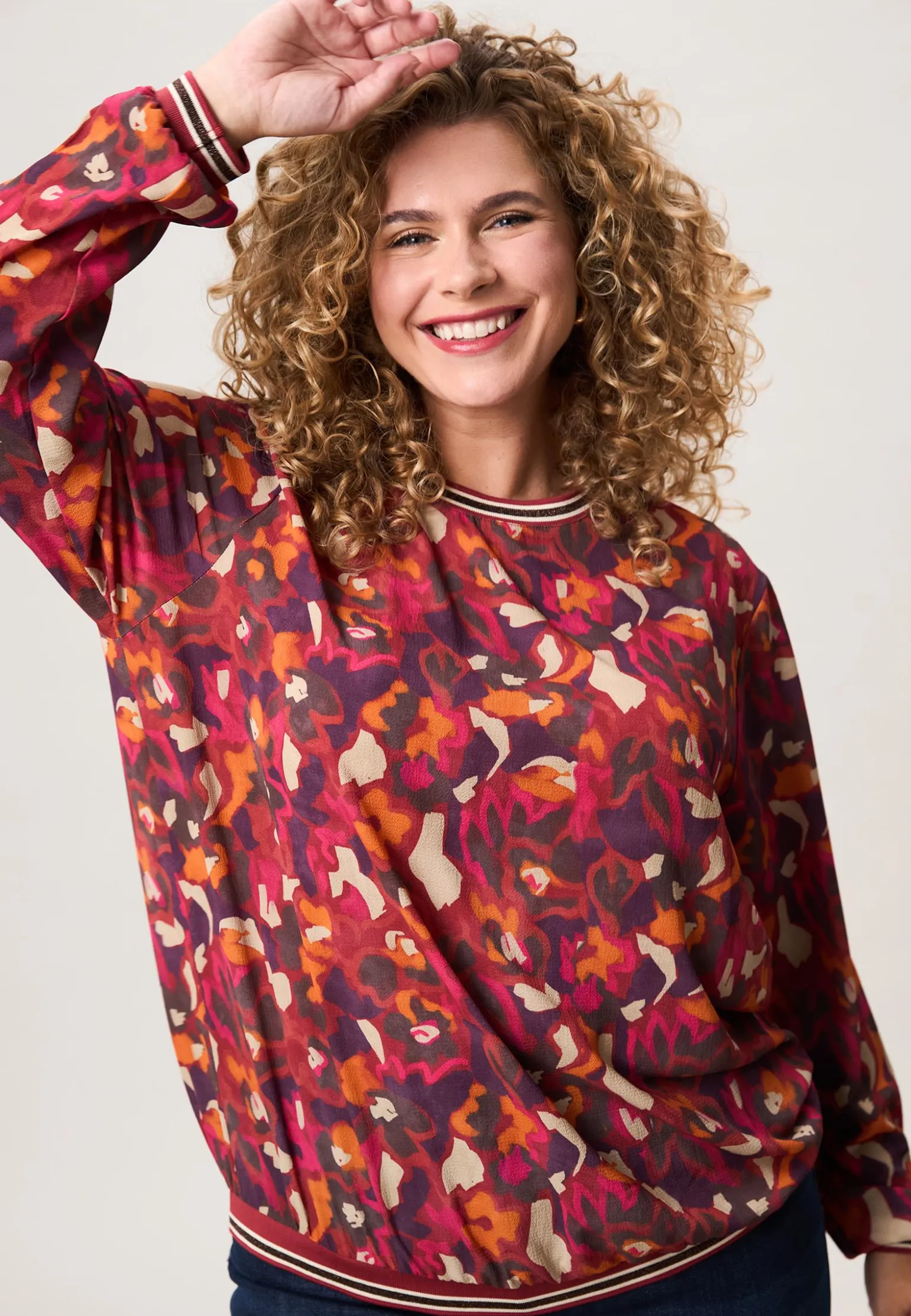 Best Miss Etam Blouse print rood Multi burned orange