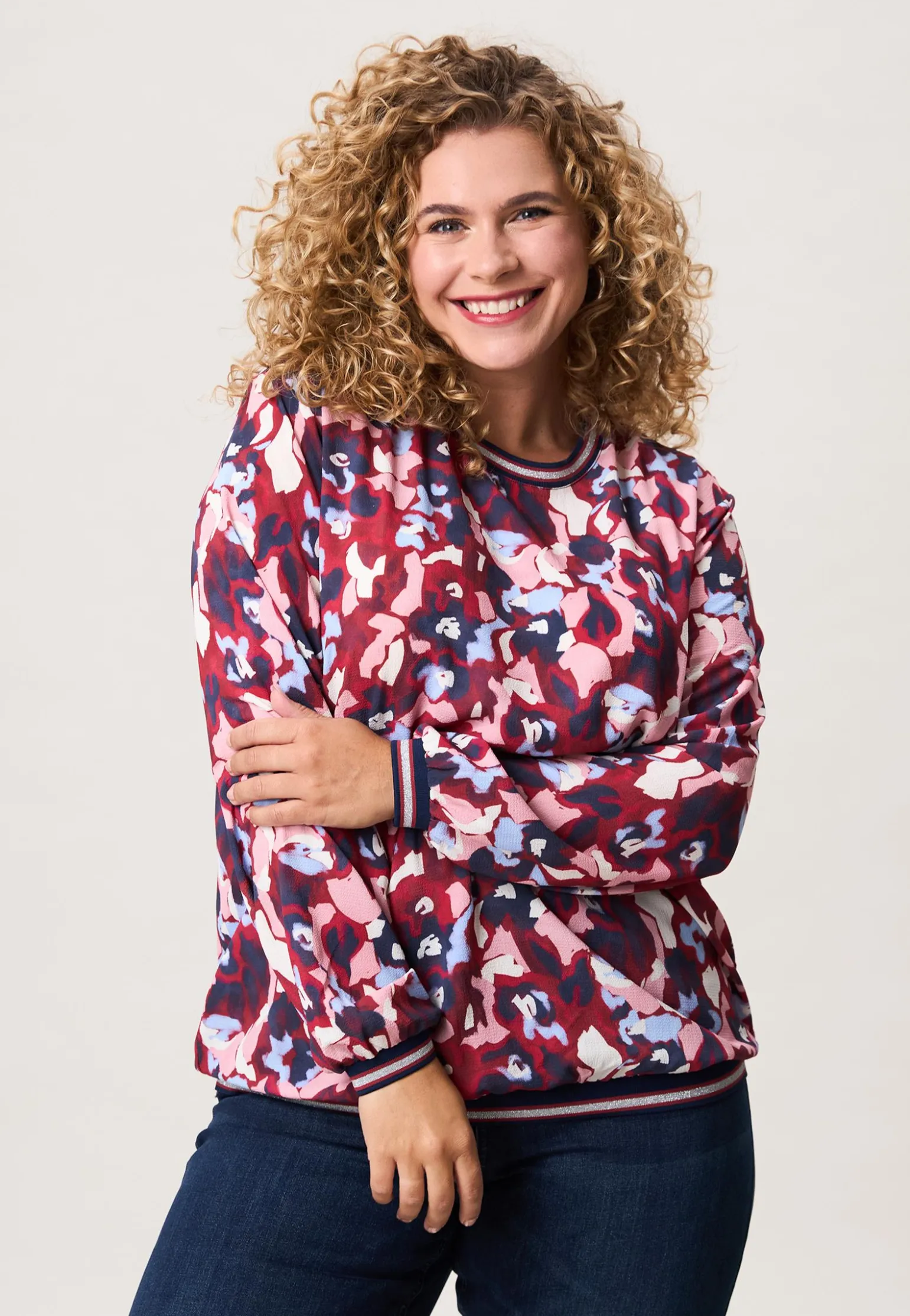 Discount Miss Etam Blouse print rood blauw Multi dark red