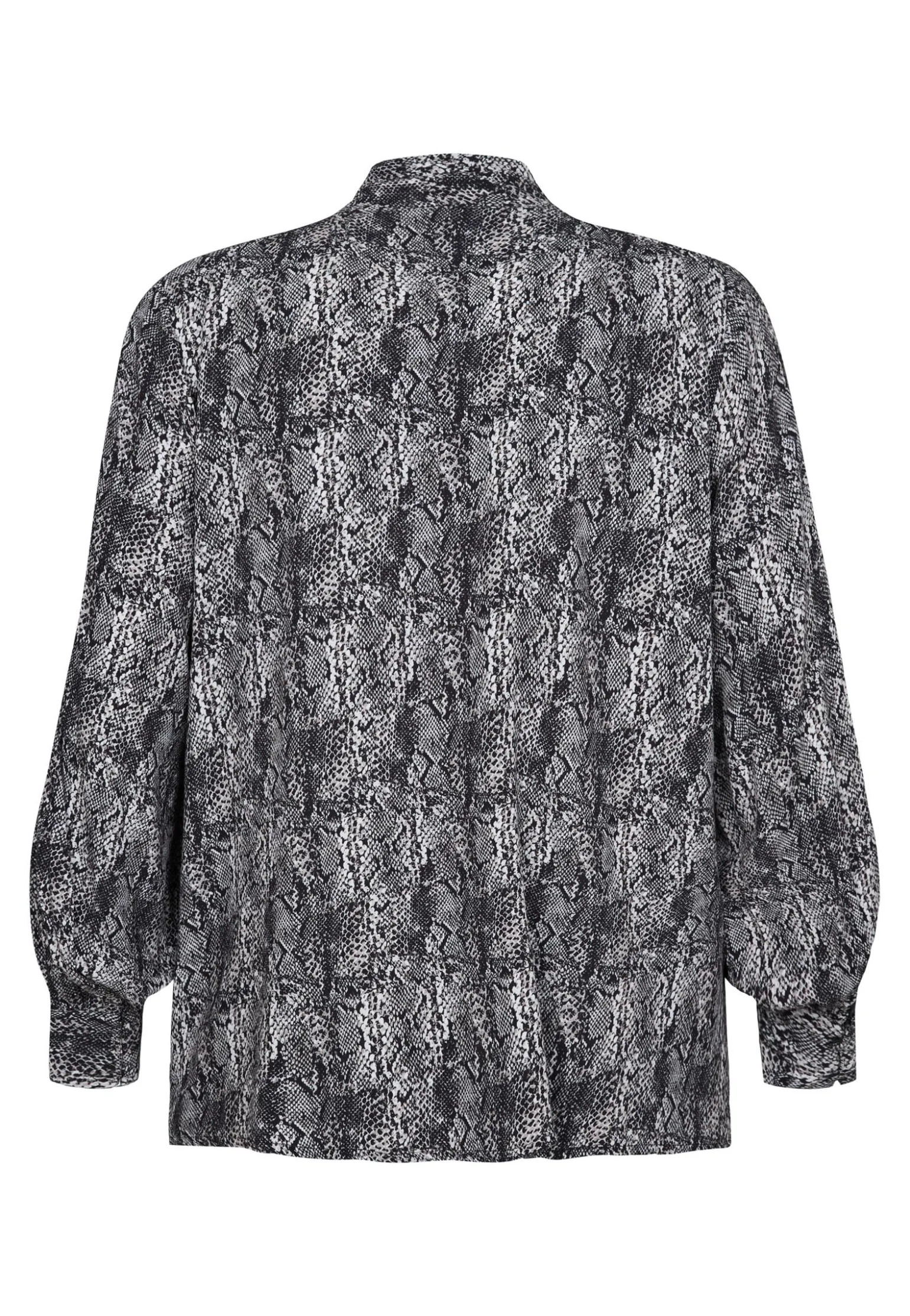 Discount Miss Etam Blouse print strikdetail grijs zwart Multi zwart