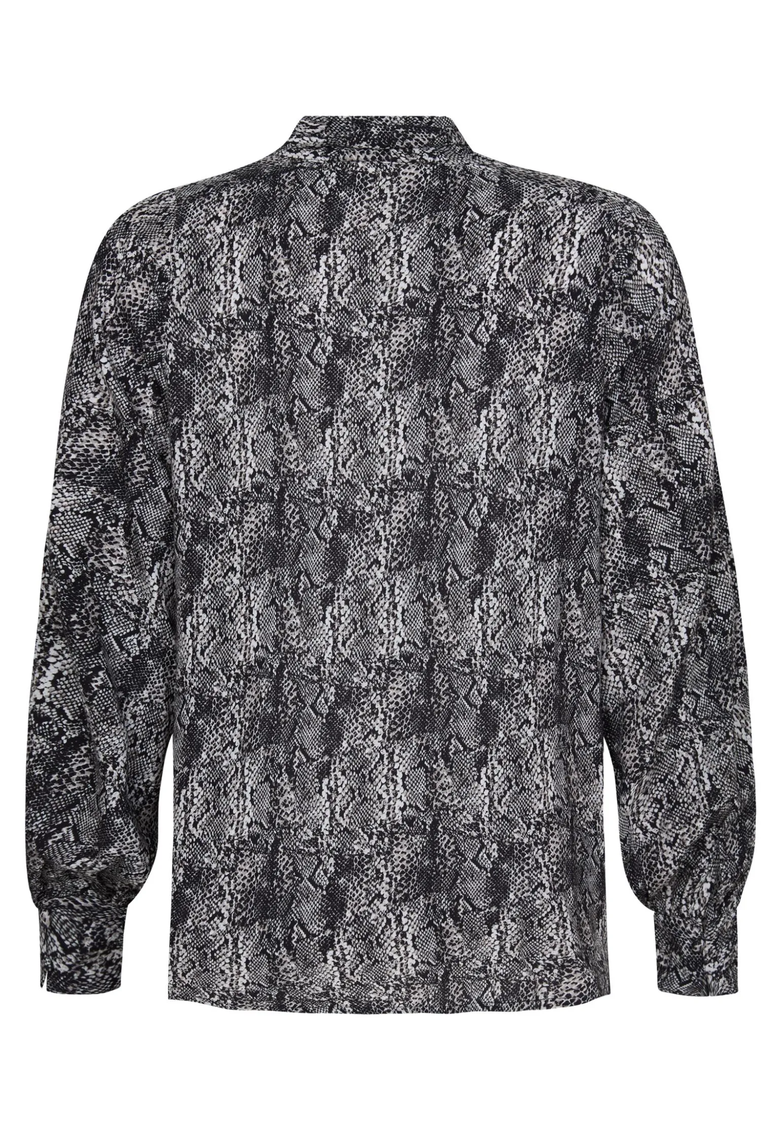 Clearance Miss Etam Blouse print strikdetail grijs zwart Multi zwart