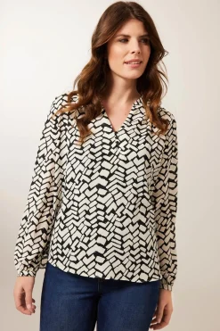 Clearance Miss Etam Blouse print zwart Multi zwart