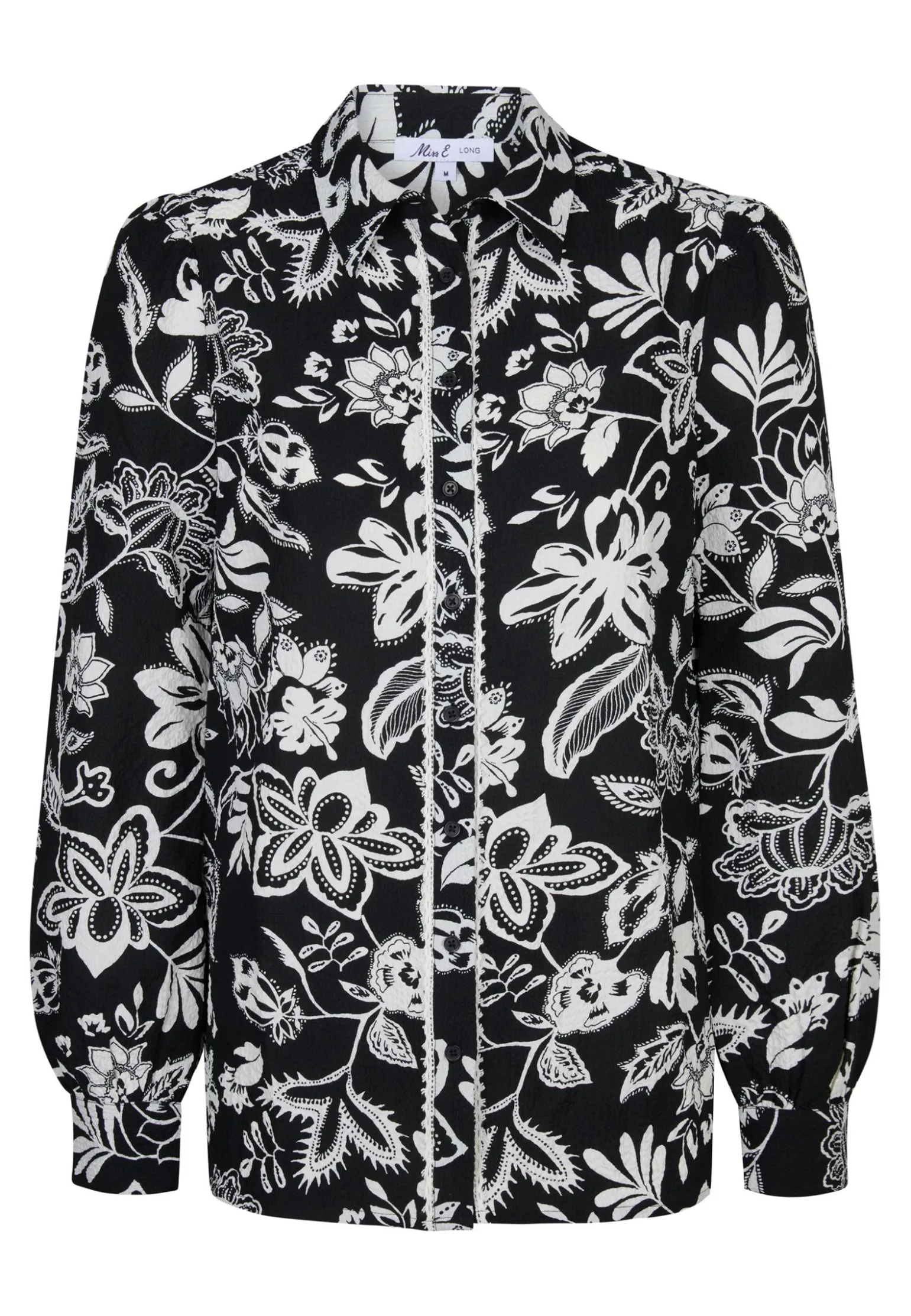 Outlet Miss Etam Blouse print zwart wit Multi zwart