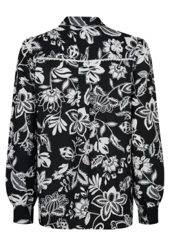 Outlet Miss Etam Blouse print zwart wit Multi zwart