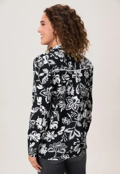 Outlet Miss Etam Blouse print zwart wit Multi zwart