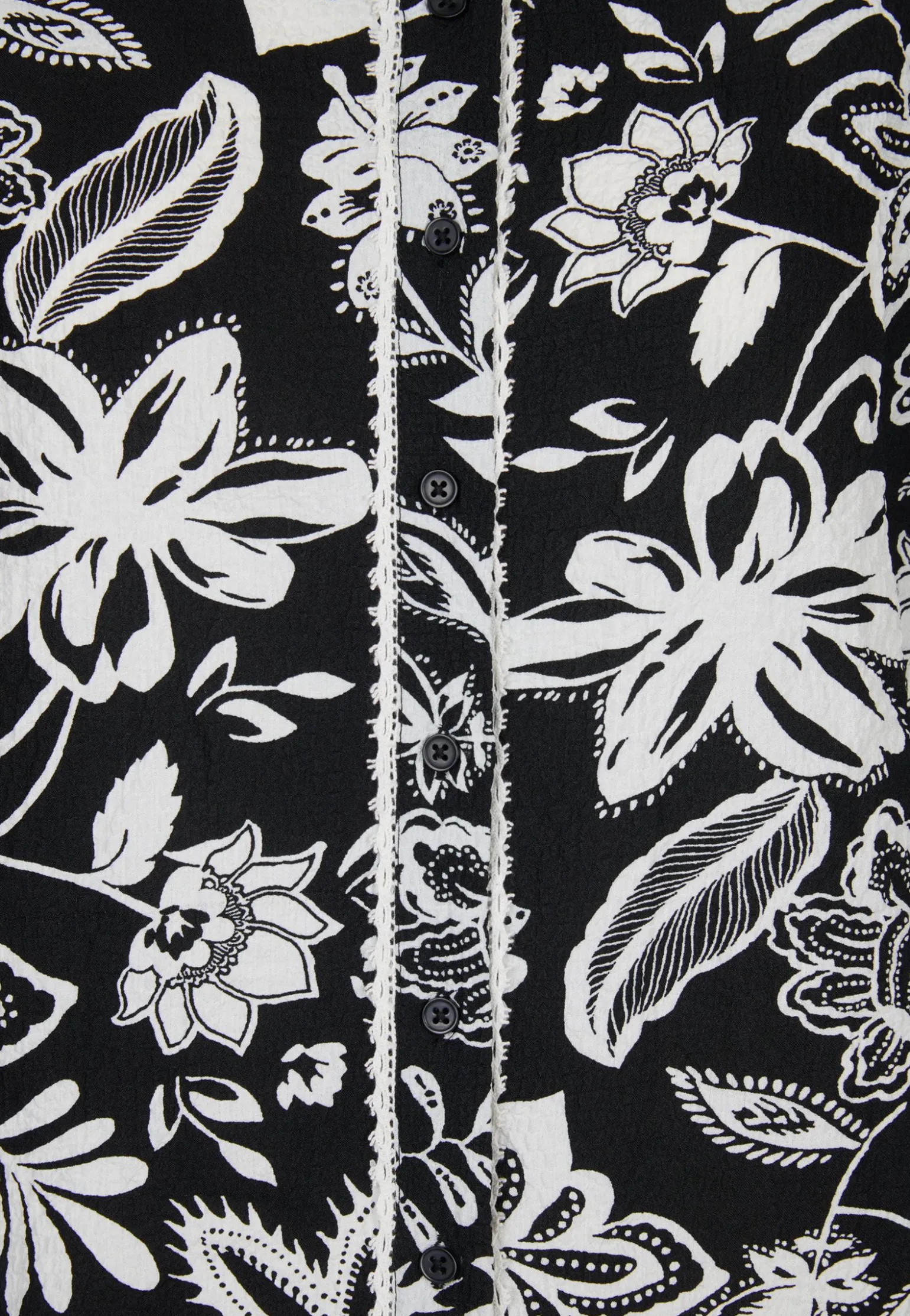 Outlet Miss Etam Blouse print zwart wit Multi zwart