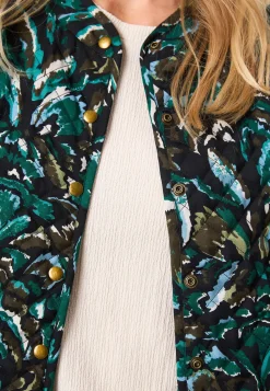 Online Miss Etam Bomber padded print groen Multi green