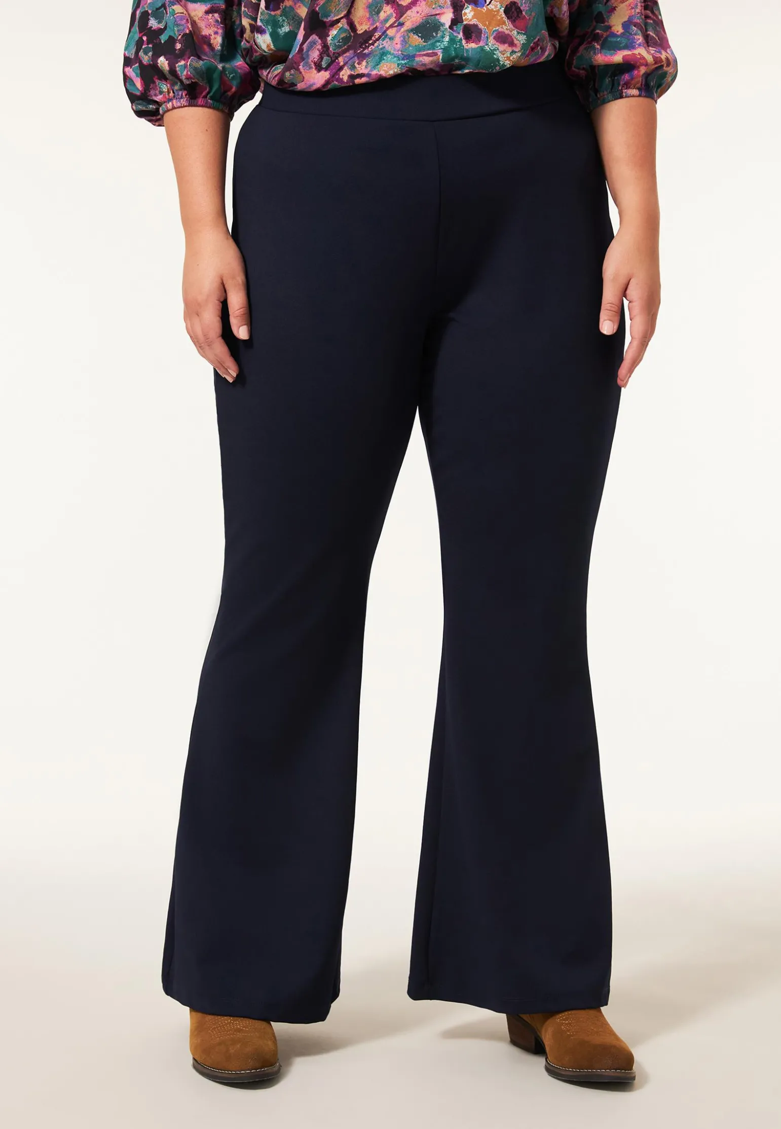 Sale Miss Etam Broek flared blauw 32" Donkerblauw