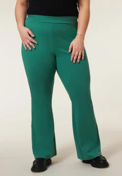Outlet Miss Etam Broek flared groen 32" Leaf green