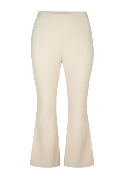 Miss Etam Broek flared leg naturel Light sand