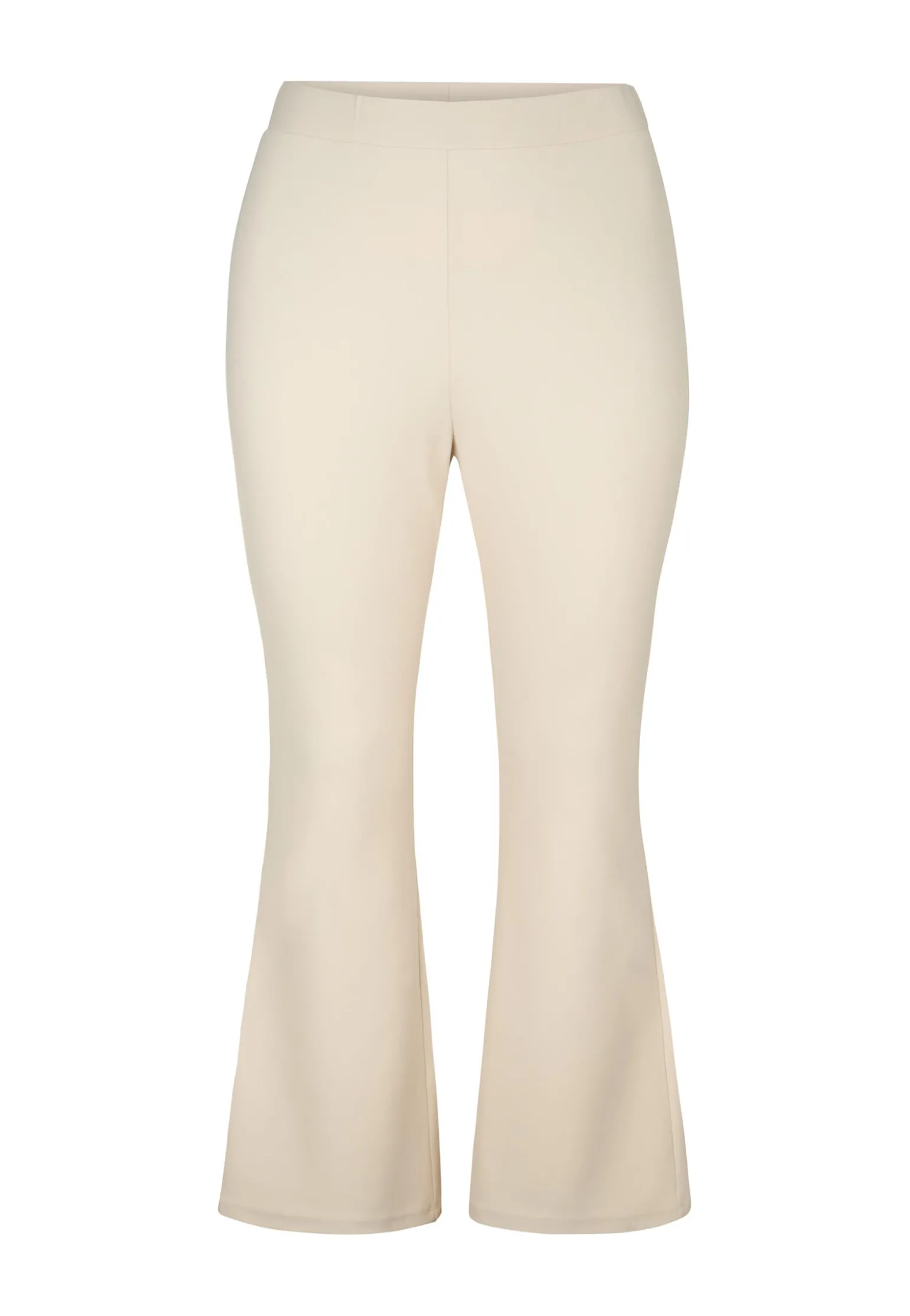 Miss Etam Broek flared leg naturel Light sand