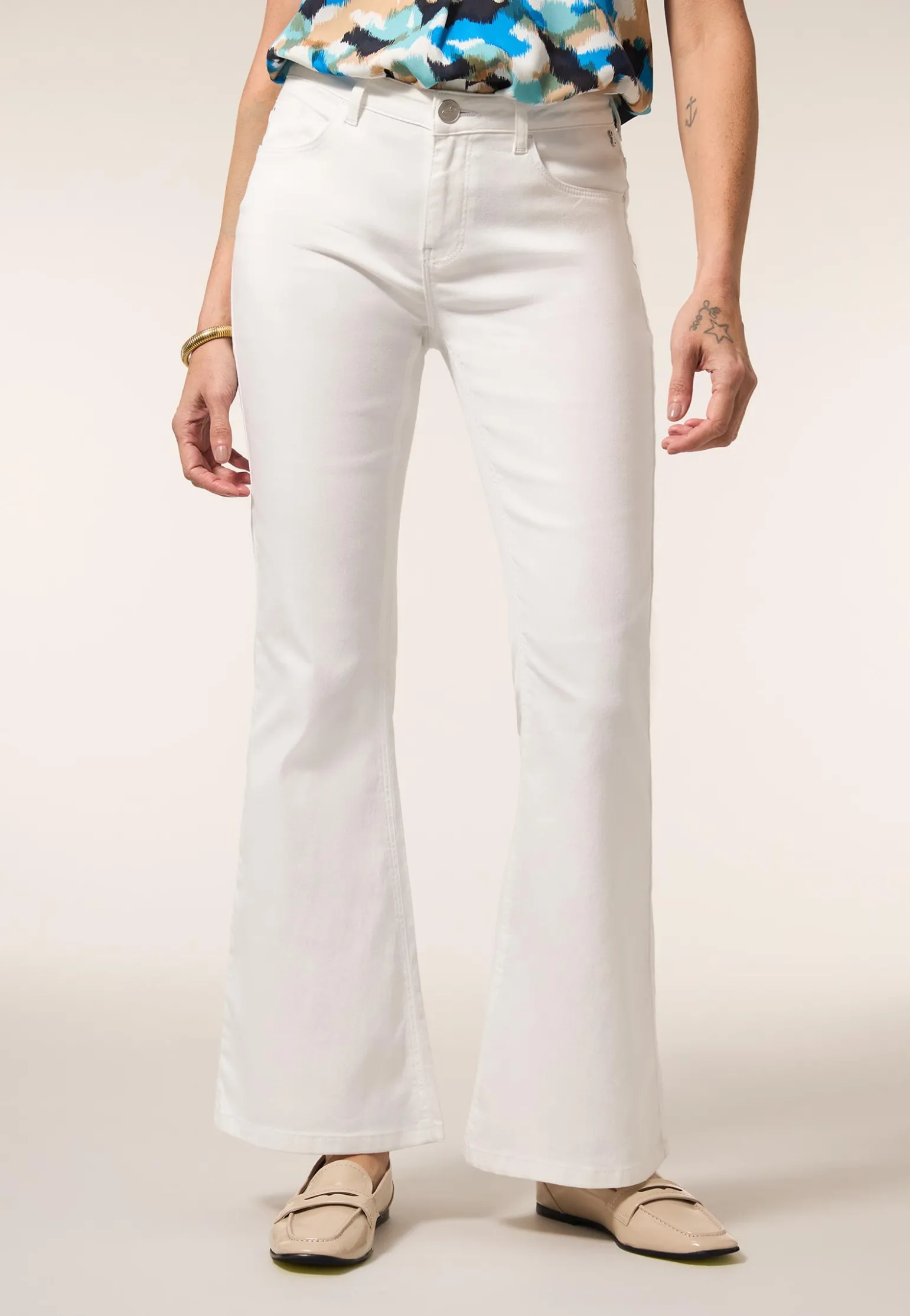 Outlet Miss Etam Broek flared leg 32" Wit
