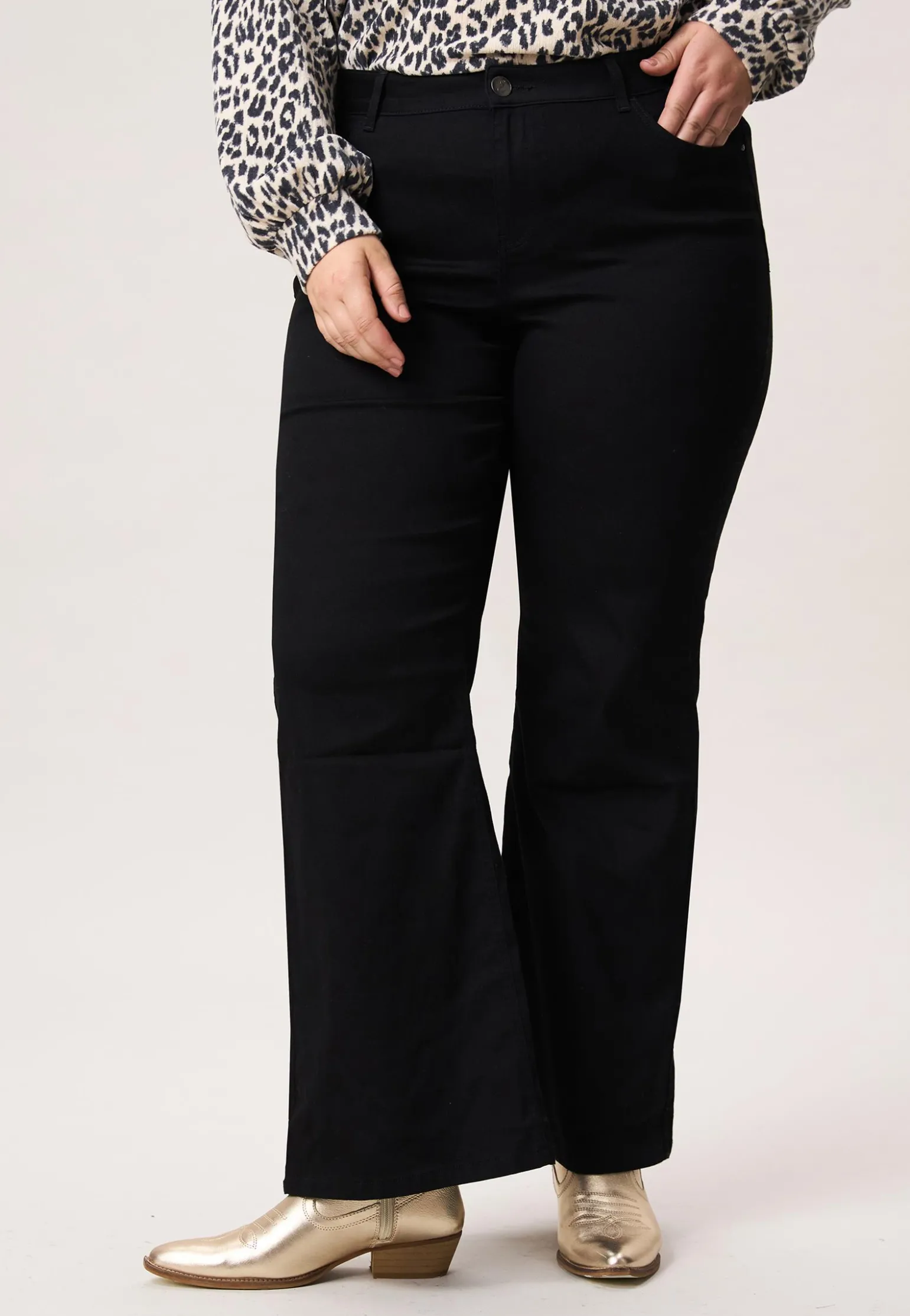 Best Miss Etam Broek flared leg 32" Zwart