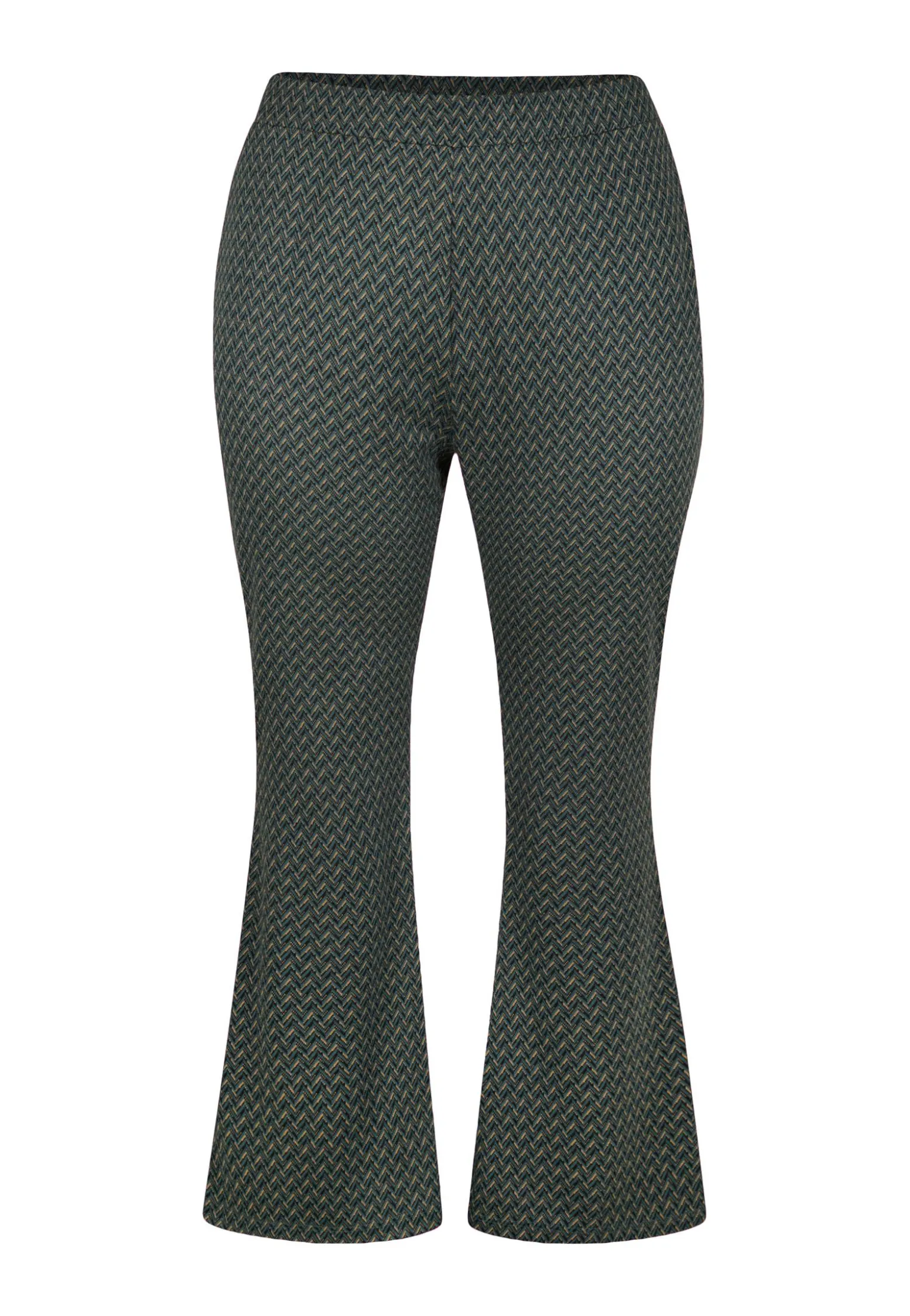 Sale Miss Etam Broek flared print groen Multi cyan