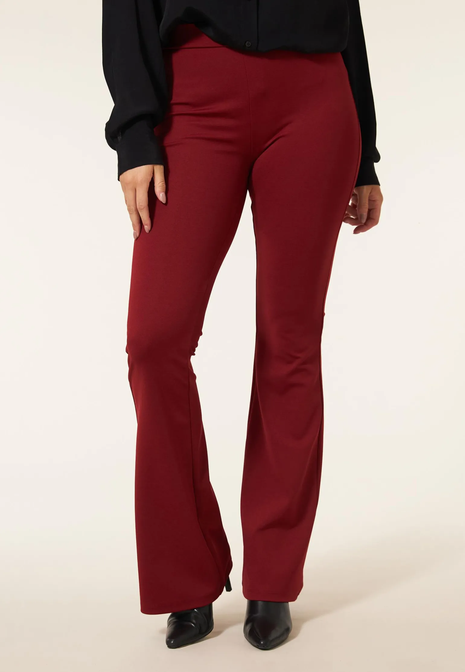 New Miss Etam Broek flared rood 36" Dark red
