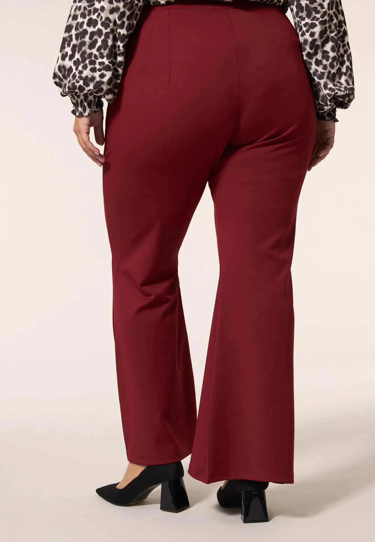 Discount Miss Etam Broek flared rood 32" Dark red