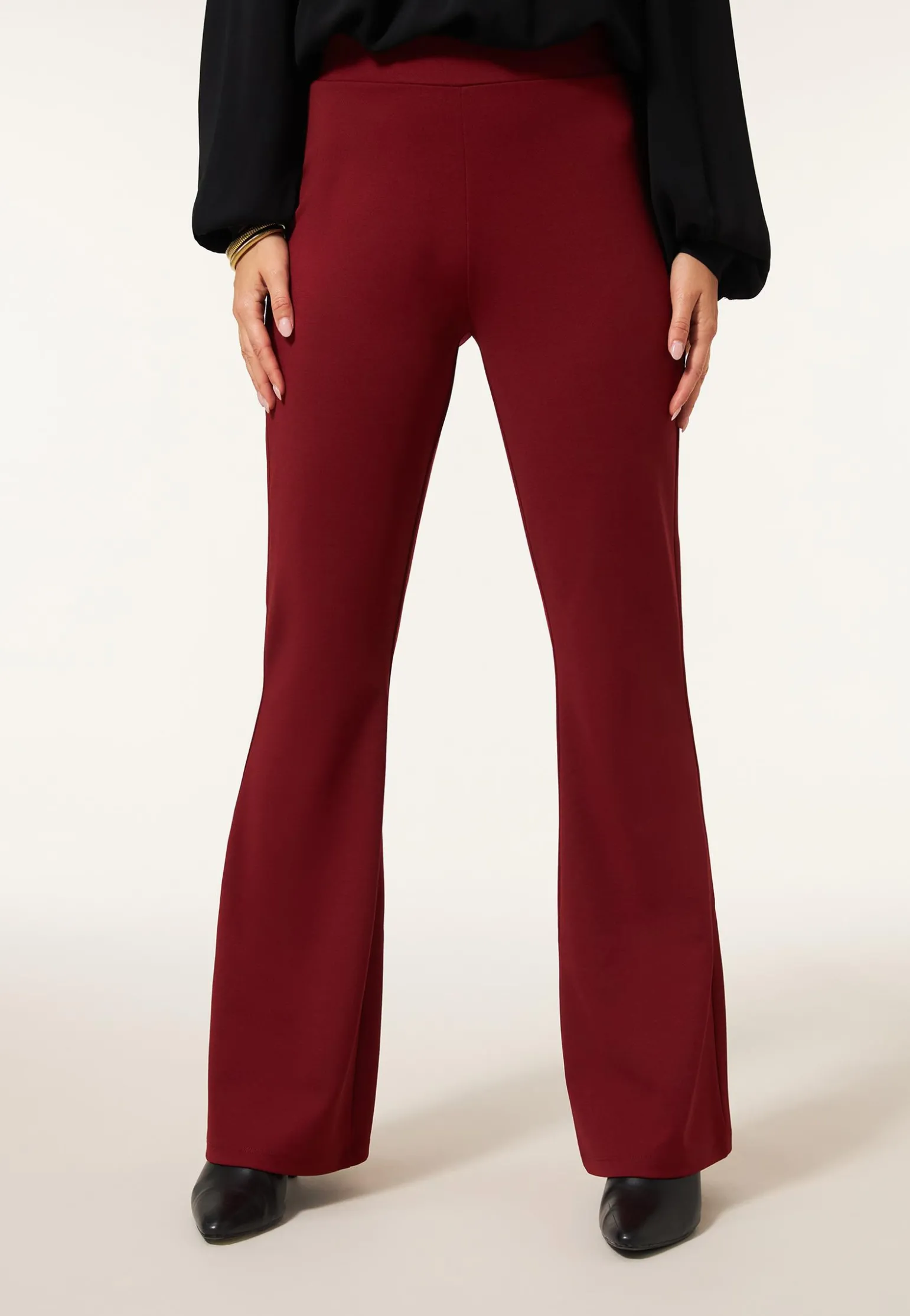 Discount Miss Etam Broek flared rood 32" Dark red