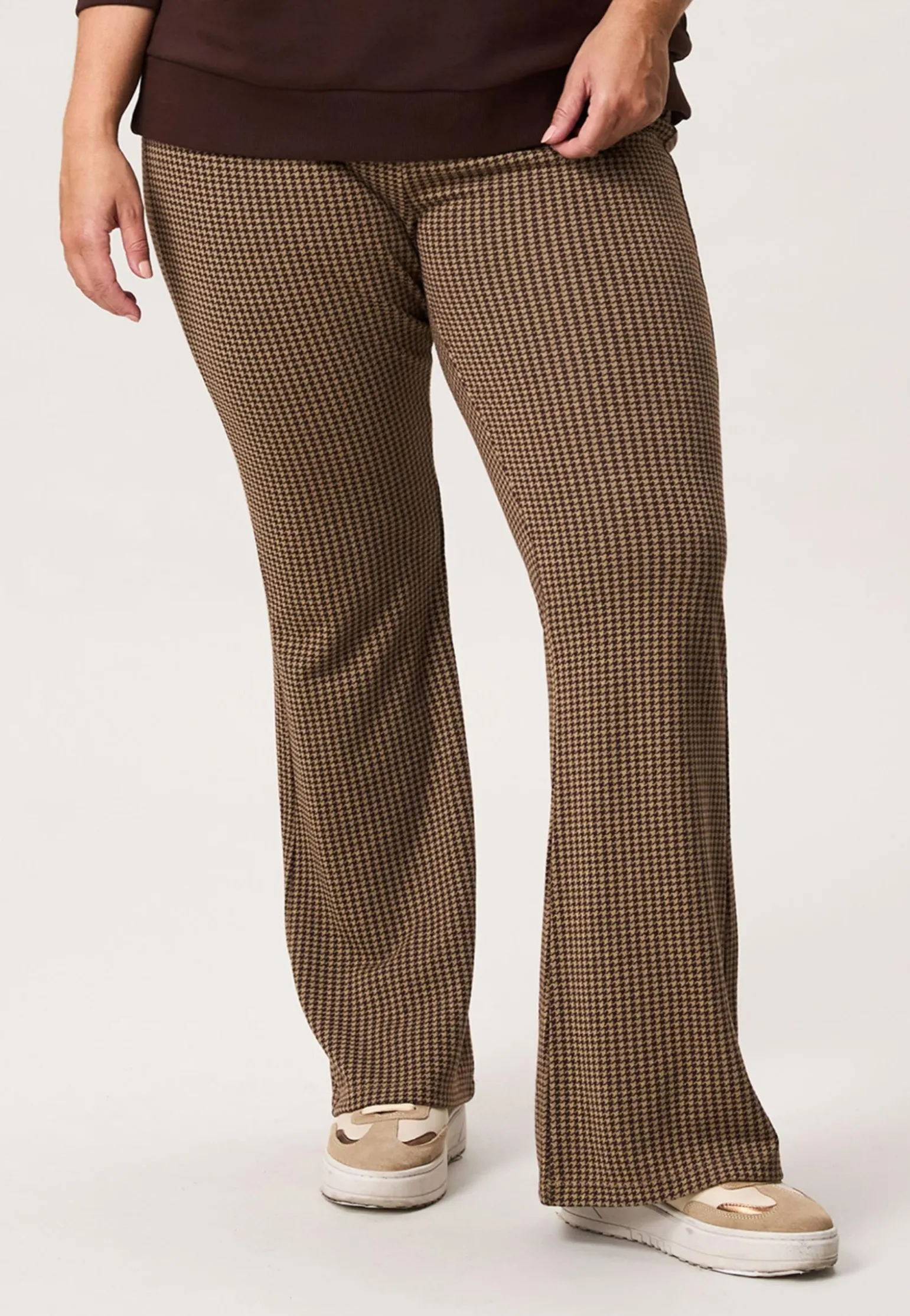 Clearance Miss Etam Broek flared ruit bruin 32" Multi brown