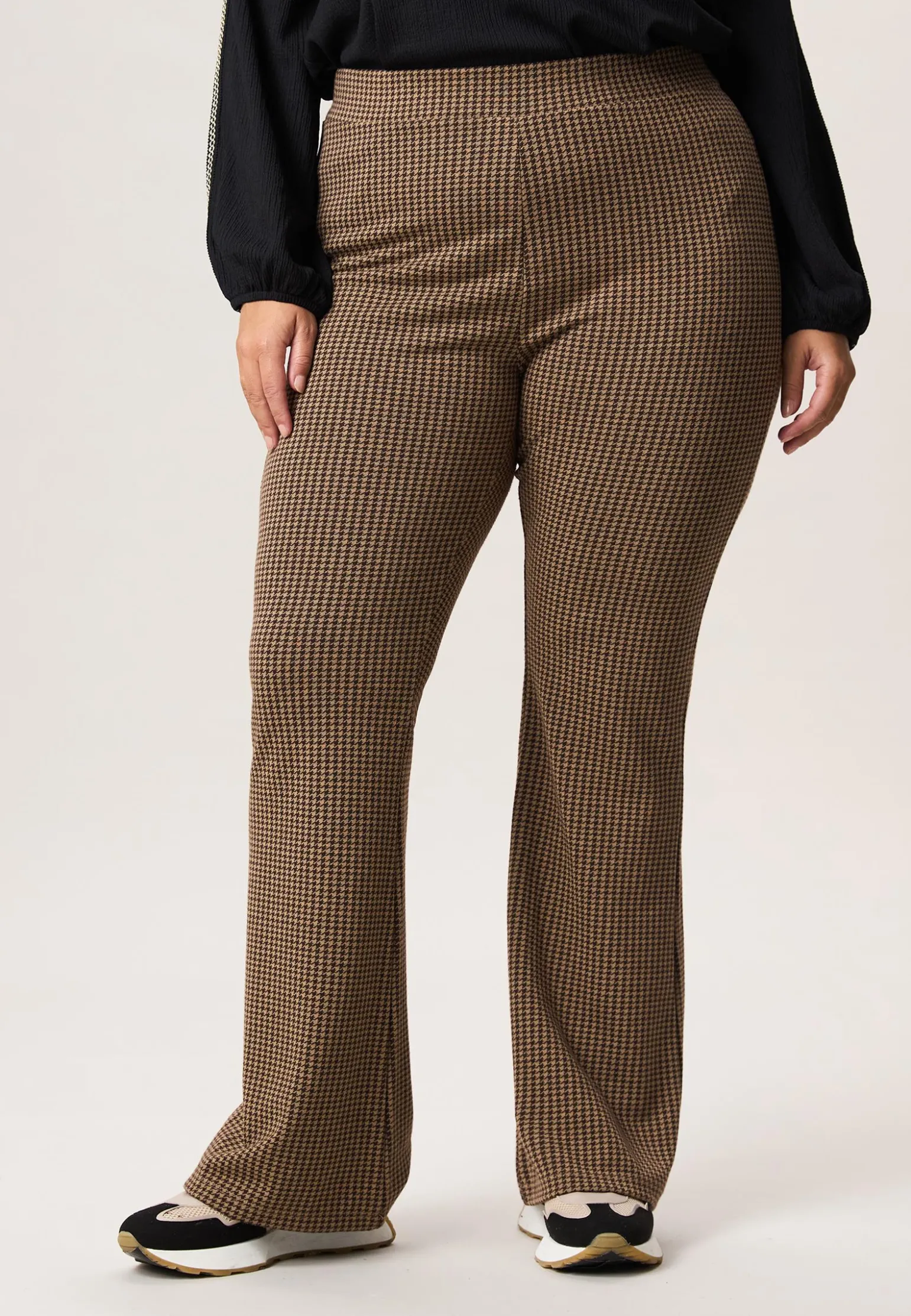 Clearance Miss Etam Broek flared ruit bruin 32" Multi brown