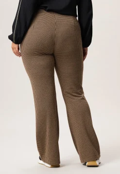Clearance Miss Etam Broek flared ruit bruin 32