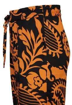 Discount Miss Etam Broek jacquard wide leg print oranje Multi dark camel