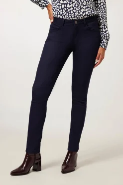 Miss Etam Broek slim fit blauw 32" Donkerblauw