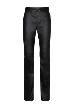 Sale Miss Etam Broek slim fit coated 36" Zwart