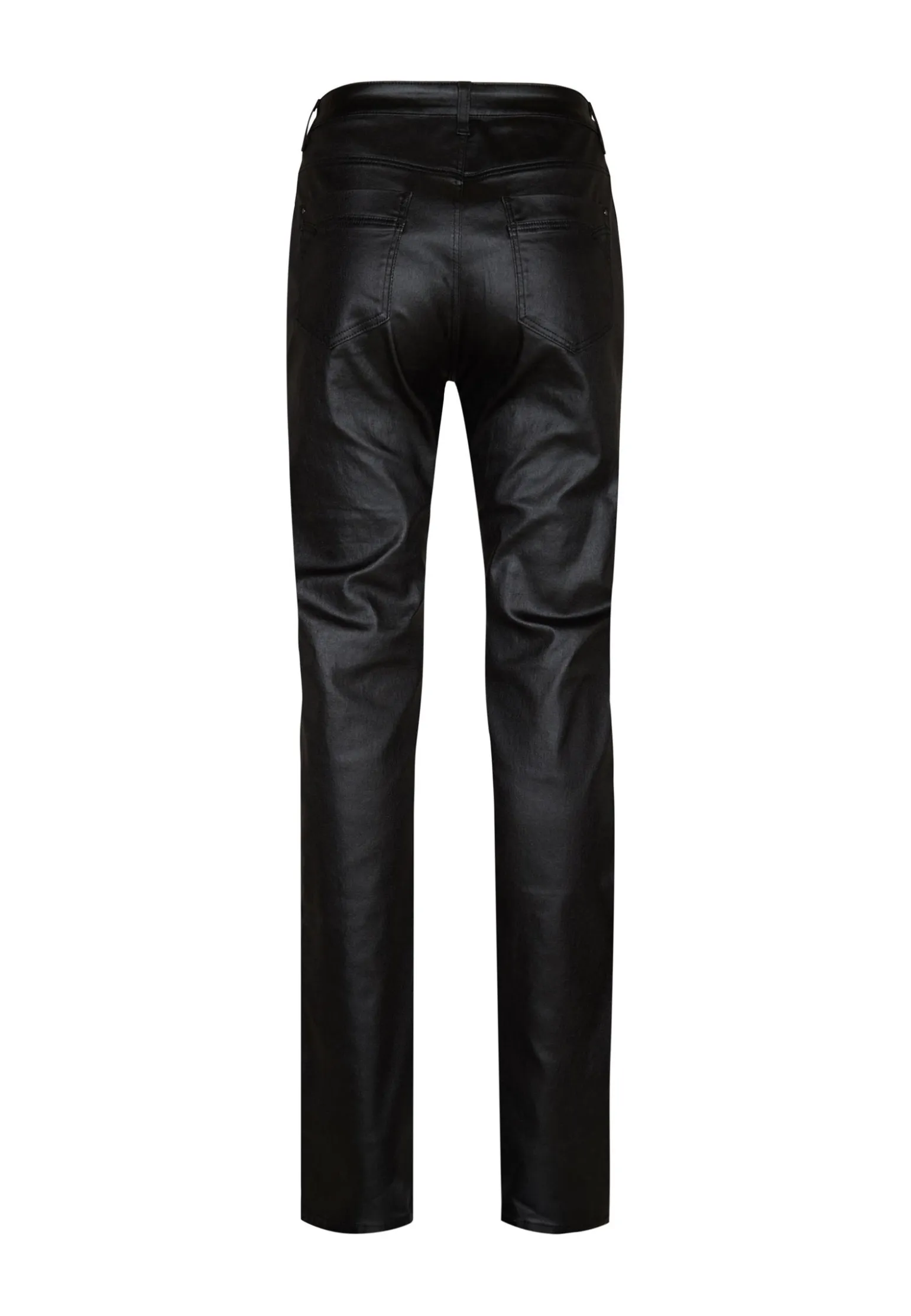 Sale Miss Etam Broek slim fit coated 36" Zwart