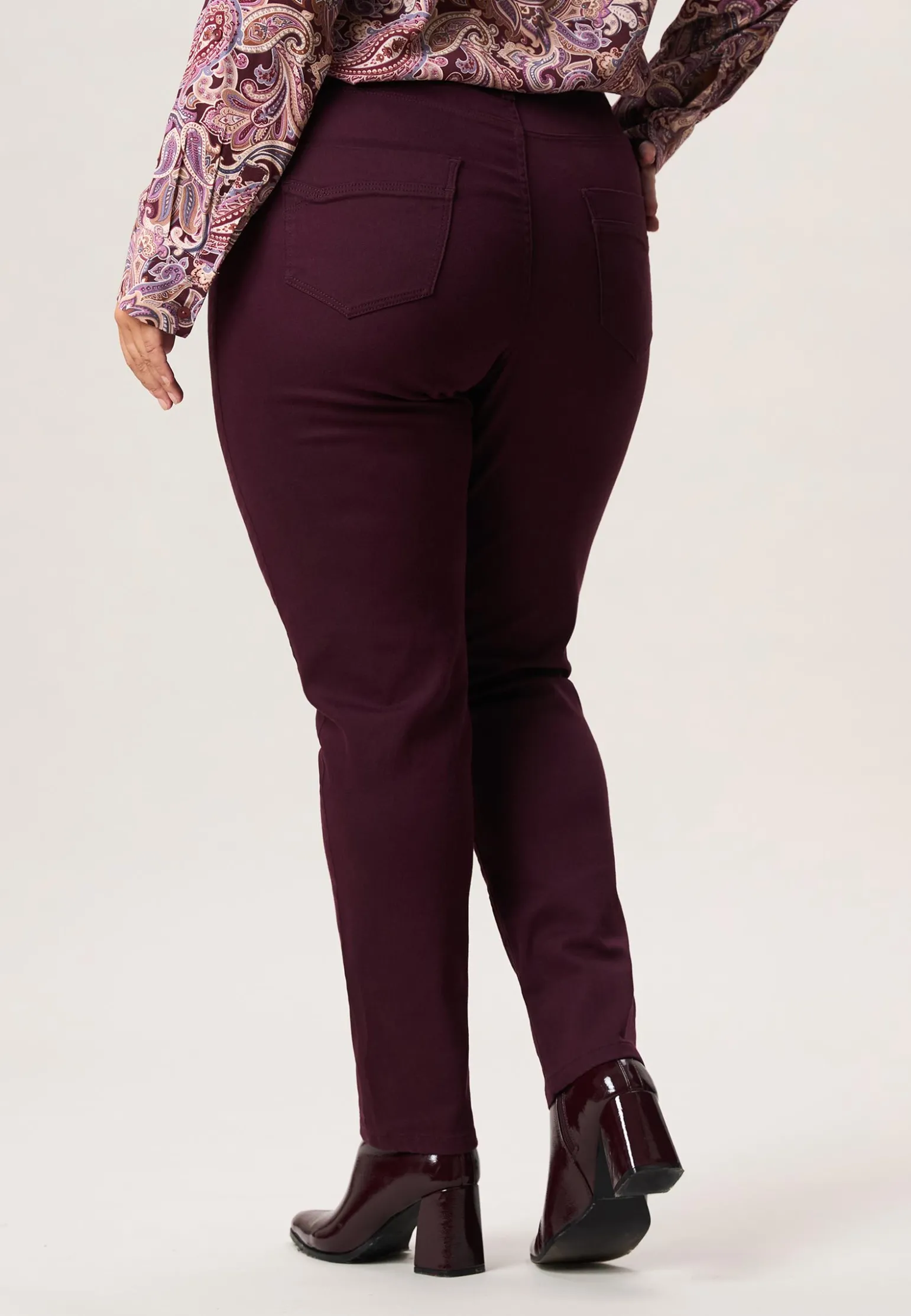 Best Miss Etam Broek slim fit paars 32" Aubergine
