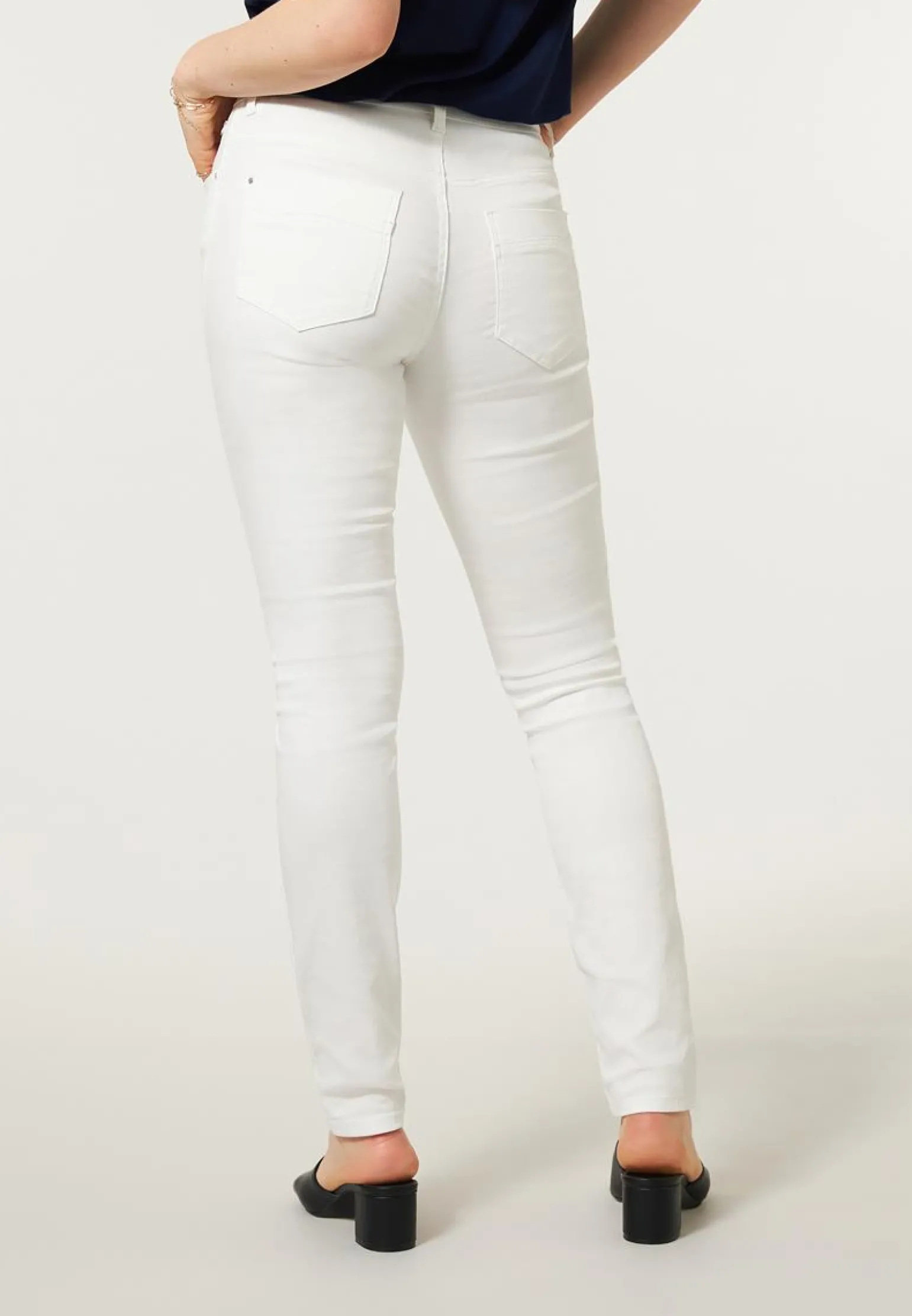 Outlet Miss Etam Broek slim fit 32" Wit